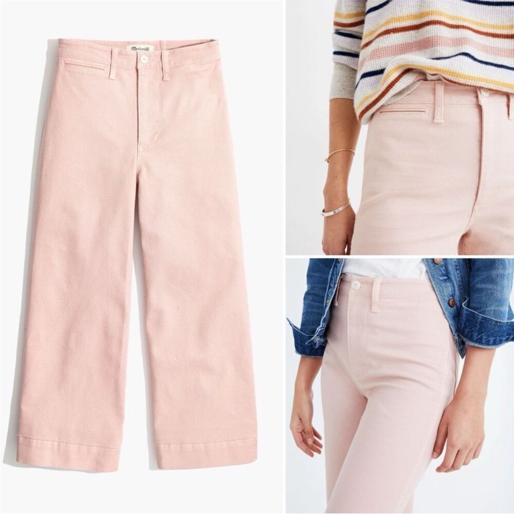 Madewell Blush Pink Denim Cropped Pants